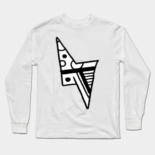 Abstract Triangle Doodle Art Long Sleeve T-Shirt